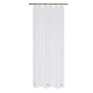 32x72 Narrow Stall Shower Curtain Liner with 3 Magnets Clear PEVA 8G Thick & ... - Picture 1 of 4