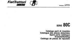 MANUALE RICAMBI CON ESPLOSI TRATTORE FIAT 80C- ITA PDF 300 pagine