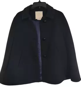 Abrigo con capa de lana para mujer Kate Spade azul marino talla S - Imagen 1 de 5