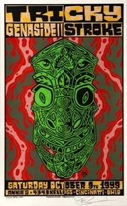 Tricky POSTER Genaside II Stroke Concert 1999 Alan Forbes Silkscreen Signed - Picture 1 of 1