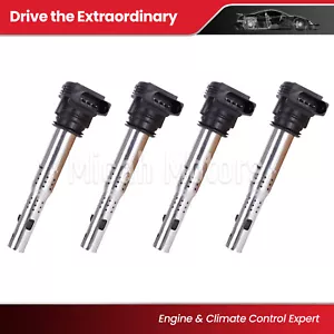 4x Ignition Coil Fit Volkswagen CC Tiguan Audi Q3 Q5 A4 A5 A6 allroad Seat Leon - Picture 1 of 9