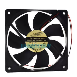 For ADDA 12cm 120*120*25MM 12v 0.33A AD1212MB-A71GL chassis mute power fan 2pin - Afbeelding 1 van 4
