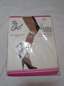 Vintage Hosiery By On The Go Ultra Sheer Coffee Size Large  - Picture 1 of 4