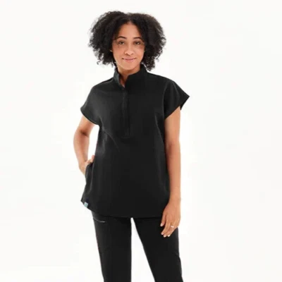 Blusa Médica Uniforms World Para Mujer Talla Mediana 518 GTK Negra Nueva Sin Etiquetas A8 Foto 1 de 4
