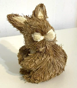 Target Easter 2023 Small Straw Bunny Figurine Spring Decor NEW - Picture 1 of 5