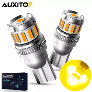 2x T10 Car Bulbs Led Error Free Canbus Smd Xenon Amber W5W 501 Side Light Bulb - Picture 1 of 9