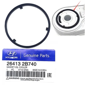 Engine Oil Cooler Gasket For Sonata Forte Koup Veloster 1.6L Turbo 26413-2B740 - Picture 1 of 6