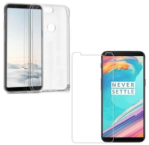 Per ONEPLUS 5T COVER CUSTODIA SILICONE TRASPARENTE + PELLICOLA VETRO TEMPERATO - Foto 1 di 12