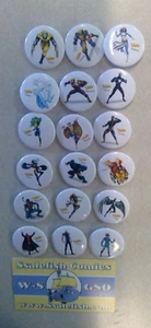 Marvel X-Men Set of 18 Pins Vintage Button pin Lot - Picture 1 of 2