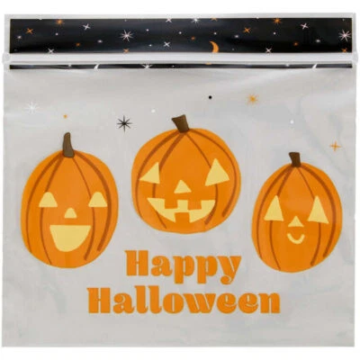Bolsas de sándwich de golosinas resellables Feliz Halloween 20 quilates Wilton Foto 1 de 4