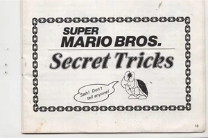Super Mario Bros Secret Tips TORN MANUAL ONLY Authentic Original - Picture 1 of 1