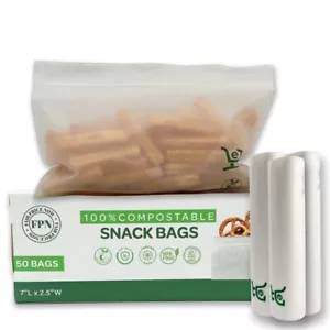 FPN Snack Bags, BPA Free, Biodegradable, Plastic storage bags - 200 - 4 CT - Picture 1 of 18