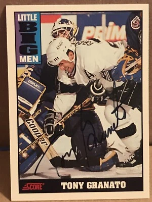 Tony Granato Autographed 1993 Score #444 “Little Big Men” Card - Image 1 of 3