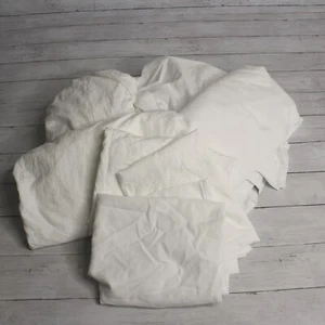 Sheet Set Lot Size Twin XL Solid White Fitted Flat Standard Pillow Case - Picture 1 of 4