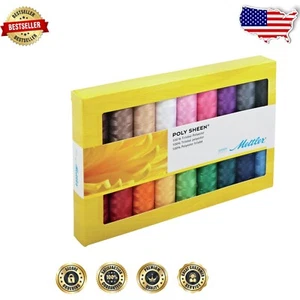 Vibrant Pack of 18 Polysheen Machine Embroidery Threads - Perfect Stitching Aid - Picture 1 of 2