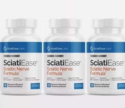 3 PACK SciatiEase Labs Sciati Ease Sciatic Nerve Formula 120 Capsules FAST SHIP - Image 1 of 4