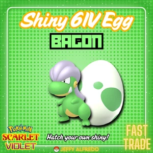 ✨️ Shiny 6IV Bagon Egg ✨ Your OT | Pokémon Scarlet & Violet | HOME 🚀 Fast - Picture 1 of 5