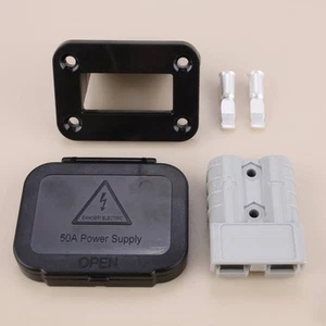 Fit 50A For Plug Connector Flush Mount Bracket Panel Cover For Caravan - Picture 1 of 5