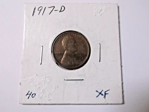 1917 D Lincoln Cent XF - Picture 1 of 6