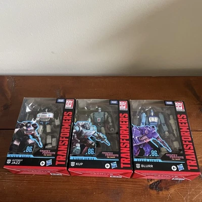Transformers Studio Series 86-01 86-02 86-03 Jazz Kup And Blurr Lot New - Image 1 of 4