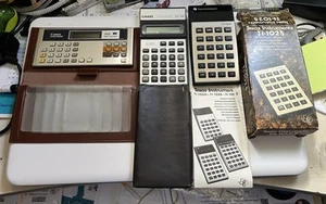 Lot 3 CALCULATRICES VINTAGE Canon Casino Texas Instruments - Photo 1/4