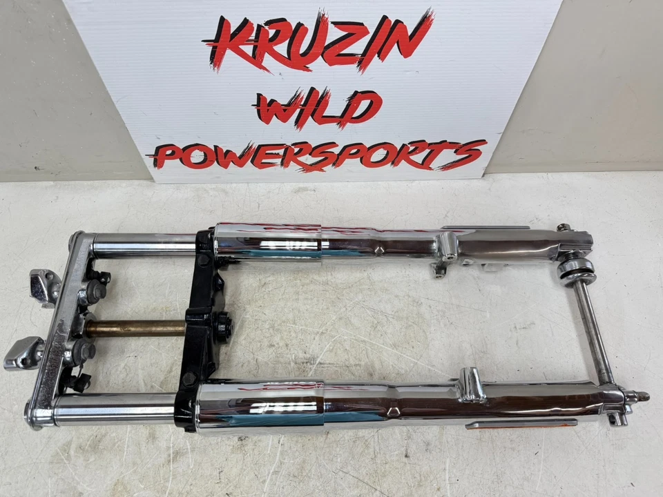 2006 HARLEY SOFTAIL CVO передний конец вилки тройной зажим хром занижает прямой - Изображение 1 из 4