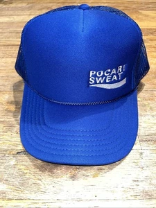 Pocari Sweat Royal Blue Soft Mesh Trucker SnapBack Hat Cap Limited Edition - Picture 1 of 4