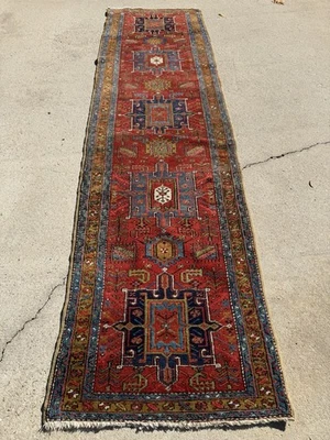 Alfombra antigua Village Oriental corredor nueva con caja  Foto 1 de 4