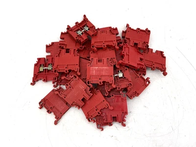 Lot of 31 ABB Entrelec M4/6-RED Terminal Block 22AWG 30A 600VAC M4/6 - Image 1 of 4