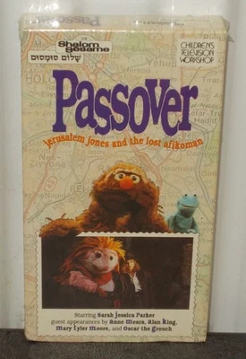 SHALOM SESAME Show 10 PASSOVER VHS Sarah Jessica Parker Muppets Israel 1991 Sisu Foto 1 de 4