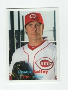 2015 TOPPS ARCHIVES RETRO 1957 HOMER BAILEY CINCINNATI REDS #18 - Picture 1 of 7