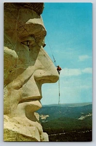 Postal Cabeza de Lincoln Mount Rushmore Dakota del Sur Cromo Sin Publicar - Imagen 1 de 2