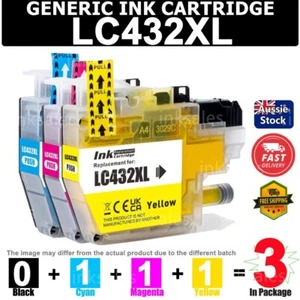 3x LC432XL COLOUR Generic Ink For Brother J5340DW J5740DW J6540DW J6940DW J6740 - Picture 1 of 4