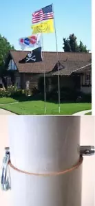 PALO BANDIERA TELESCOPICO IN FIBRA DI VETRO DELUXE 16 PIEDI, 1 ATTACCO E BANDIERA OPZIONALE - Foto 1 di 53