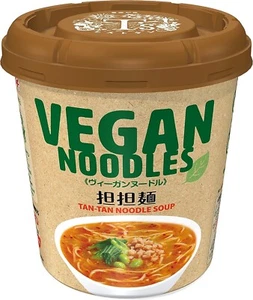 Ramen japonés vegano fideos dandan picante sopa instantánea caliente taza de comida Yamadai 72 g - Imagen 1 de 38