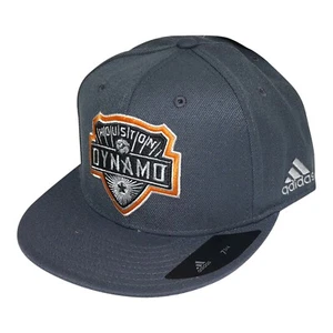 Houston Dynamo MLS Men's Adidas Fitted Baseball Cap, Grey/Orange - Picture 1 of 3