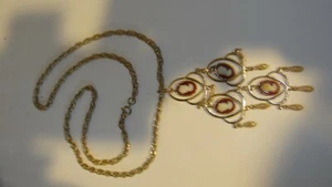 COLLAR CAMAFEO TONO ORO SIN MARCA (4) - CADENA 24" - Imagen 1 de 4