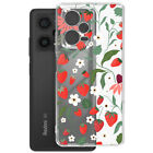 Clear Flowers Pattern Back Case Phone Cover for Huawei P30 P40 Honor 90 20 X8A