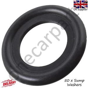 Sump Washer Oil Seal For Drain Plug x50 For Citroen Fiat Ford Jaguar Mazda Volvo - Picture 1 of 6