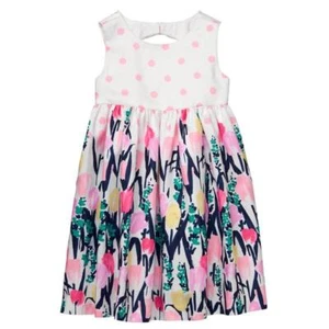 NWT Gymboree Dressed Up Floral Dots Duppioni Dress Toddler Girls Easter Wedding - Picture 1 of 2