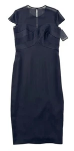MaxMara Black Bracco Midi Dress 10 - Picture 1 of 6