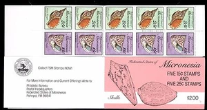 MICRONESIA - 1989 - Fauna marina. Conchiglie e molluschi - 15 e 25 c. MNH** - Imagen 1 de 1