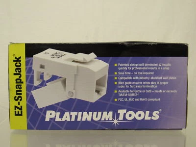 Platinum Tools EZ-SnapJack Cat6, Green. 40 pc / Installer Pack. - Image 1 of 4