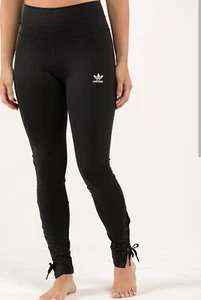 Adidas hw leggings with lace up sides in black size 22T - Picture 1 of 7