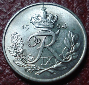 1954 DENMARK 10 ORE IN AU CONDITION - Picture 1 of 2