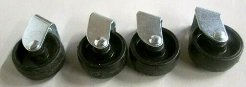 CHAIR / TABLE / DRESSER SET OF 4 HARD PLASTIC &  METAL REPLACEMENT CASTERS Cover