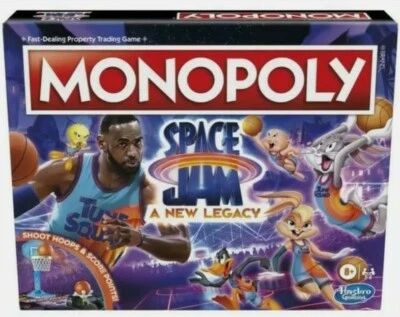 SPACE JAM*A NEW LEGACY*LEBRON JAMES*MONOPOLY*TUNE SQUAD*EXCLUSIVE*BOARD GAME*NEW - Image 1 of 3