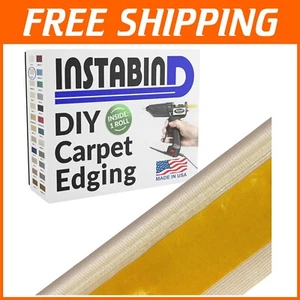 Light Tan Rug Binding Tape - 54ft Self-Adhesive, Stylish Carpet Edge Solution - Picture 1 of 8