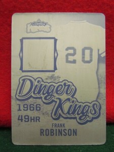 2020 LEAF LUMBER KINGS DINGER KINGS FRANK ROBINSON BLACK PRINT PLATE 1/1 A0638