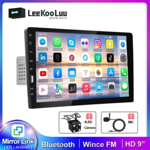 Single 1 DIN Autoradio Radio 9" Touchscreen Spiegel Link Bluetooth FM mit Kamera - Bild 1 von 14